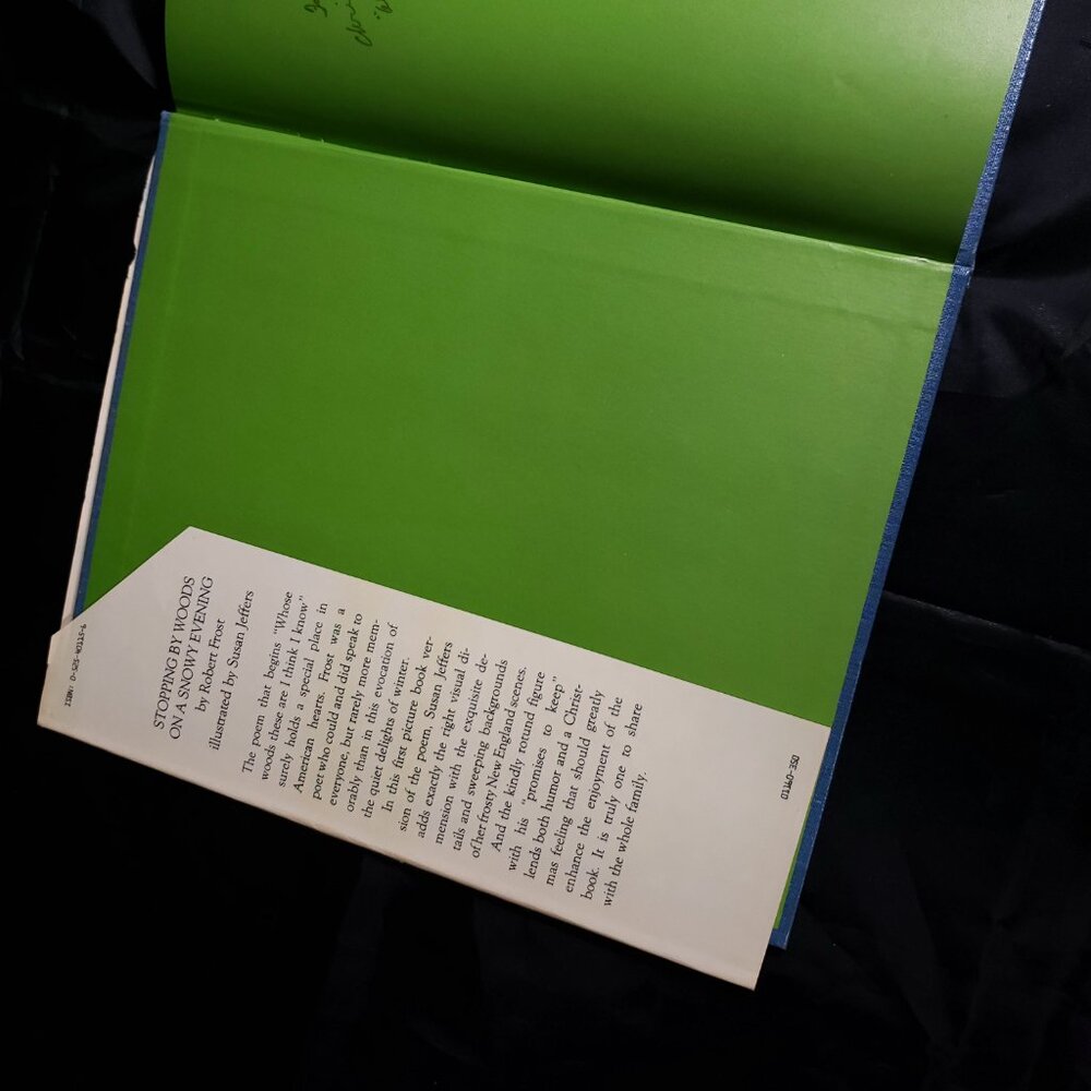 RVHTF EUC 70's Vintage / 1978 Hardcover "Stopping by Woods on a Snowy Evening" - Picture 12 of 15